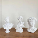 DecorBites™ David Statue Head Sculpture Mini Gypsum Resin Art Craft Home Decor
