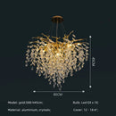 DecorBites™ Crystal G9 Chandelier: Luxury Living Room Branch Pendant Lights, Modern LED Luminarias