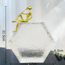DecorBites™ Golden Figures Sculpture: Modern Desk Ornament for Room Aesthetics