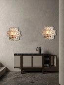 DecorBites™ Dark Brown Glass Wall Sconce Lamps, LED Decoration for Living Room, Aisle, Bedside