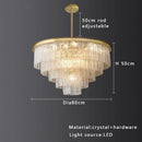 DecorBites™ Elegant Crystal Glass Chandelier for Luxury Home Decor