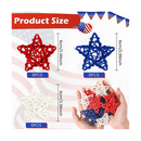 Rattan Ornament Star Rattan Ball Ornament Natural Wicker Rattan Independence Day Home Decor Vase Filler,