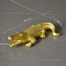 DecorBites™ Crocodile Wildlife Sculpture Statue Decor for Home Interiors & Desk Display