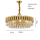 DecorBites™ Gold Crystal Chandelier Lights LED Nordic Classic Living Room Lamparas