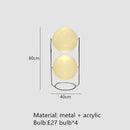 DecorBites™ LED Floor Lamp Chrome Metal Living Room Floor Light White Acrylic Ball