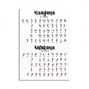 DecorBites™ Japanese Hiragana Katakana Infographic Poster, Minimalist Design for Language Learners