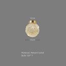 DecorBites™ Gold Metal Crystal Pendant Light for Bedroom Dining Room Aisle Corridor