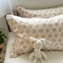 DecorBites™ Korean Floral Cotton Pillowcase 40x60cm, 48x74cm, 50x80cm, Home Cushion Cover