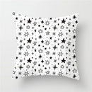 DecorBites™ Heart Stripe Pillow Cases | Black & White Polyester Cushion Covers