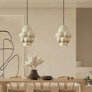 DecorBites™ Creamy Wind LED Chandelier: Nordic Wabi Sabi Dining Room Lighting for Home Decor