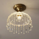 DecorBites™ Glass Grid LED Ceiling Lamp: Luxury Crystal Nordic Copper Ceiling Lights