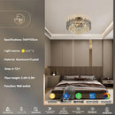 DecorBites™ Gold Crystal Ceiling Chandelier: Luxury Modern LED Pendant for Home Décor