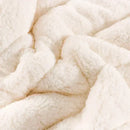 DecorBites™ Cozy Flannel Fleece Lambswool Blanket - 3 Layers, Warm & Soft for Bed.