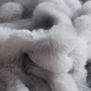 DecorBites™ Gradient Blue & Grey Faux Rabbit Fur Bedding Set: Velvet Fleece Duvet, Sheets, Pillowcases