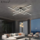 DecorBites™ Gold Black Aluminum LED Chandeliers for Bedroom Dining Living Room Lighting