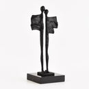 DecorBites™ Abstract Iron Cast Couple Statue for Home Decor and Family Happiness