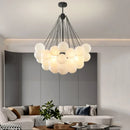 DecorBites™ Glass Chandelier: Nordic 19/37 Ball LED Lighting, Black Gold Pendant for Home Décor