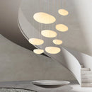 DecorBites™ LED Pebble Pendant Light: Stylish White Chandelier for Living Room, Bedroom, and Restaurant Décor.