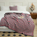 DecorBites™ Kawaii Bee Pattern Cozy Blanket - Super Soft White Spot Edge Design