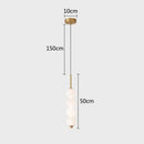 DecorBites™ LED White Pearl Glass Pendant Lights for Kitchen Bar Decor - Bubble Hanging Lamp