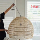 DecorBites™ Elegant Rattan Wave Pendant Light for Modern Rustic Home Decor