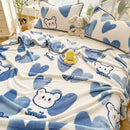 DecorBites™ Cozy Checkered Fleece Blanket for All Seasons