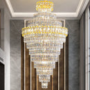DecorBites™ Crystal Chandelier: Penthouse Light Luxury for Villa Livingroom, Rotating Staircase Atmosphere