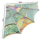 Spider Web Window Corner Decoration Home Living Room Indoor Stained Glass Acrylic Web Window Hanging Ornament Christmas Gift