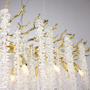 DecorBites™ Crystal Metal Chandelier: Elegant Luxury Hanging Lamp for Home Hotel Decor