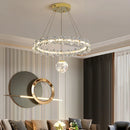 DecorBites™ Gold Crystal Spiral Chandelier LED Pendant Lights for Home Decoration