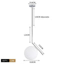 DecorBites™ Glass Ball Pendant Lights Modern LED Brass Black Chrome Suspension Luminaire