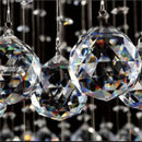 DecorBites™ Double Spiral Crystal Chandelier: Luxurious K9 Crystal Lighting for Hotels and Villas