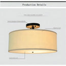 DecorBites™ Country Fabric LED Ceiling Light, Modern Wrought Iron Chandelier for Dining Room