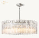 DecorBites™ Lattice Glass LED Chandelier for Bedroom, Dining Room - Modern Pendant Light Fixtures