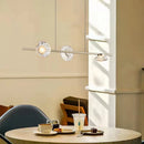 DecorBites™ Glass LED Chandeliers Gold Metal 3000K: Restaurant Parlor Kitchen Dining Lighting