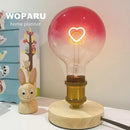 DecorBites™ Gradient Pink LED Filament Heart Light Bulb - E27 Dimmable Romantic Warm Light