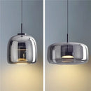 DecorBites™ Glass Bowl Chandelier: Modern Nordic LED Smoke Hanging Lamp for Dining Room, Bar - Indoor Decor Lighting