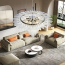 DecorBites™ Glazed Gold LED Chandelier for Living Room Clubhouse Villa
