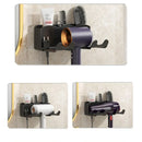 DecorBites™ Haircare Holder: Wall Mount Hairdryer Organizer & Straightener Stand