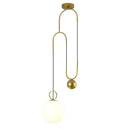 DecorBites™ Glass Ball Pulley Pendant Light: Modern Indoor Hanging Lamp for Living Room & Bedroom