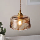 DecorBites™ Amber Glass Pendant Light with Adjustable Wire for Dining Room and Kitchen