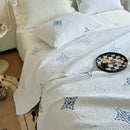 DecorBites™ Cotton Quilted Embroidered Bedspread Set
