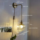 DecorBites™ Glass Copper LED Wall Lamp Modern Corridor Bedside Light
