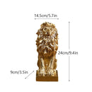 DecorBites™ Golden Lion King Resin Figurines: Luxury Desktop Ornaments for Home & Office