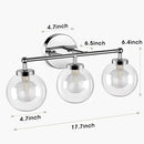 DecorBites™ Double-Head Glass & Iron Wall Lamps, Modern Minimalist Bathroom Vanity Lights