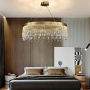 DecorBites™ Crystal Circle LED Chandelier for Luxury Living Room Décor