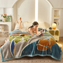 DecorBites™ Double Layer Raschel Blankets: Soft & Cozy Faux Fur Mink Throw