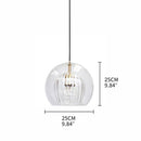 DecorBites™ Gold Glass Ball Pendant Light for Dining Room & Bedroom Decor