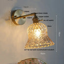 DecorBites™ Amber Flower Glass Wall Light Fixture with Pull Chain Switch