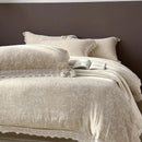 DecorBites™ Lace Princess Jacquard Bedding Set - 4Pcs